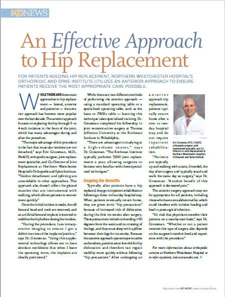 An Effective Approach to Hip Replacement